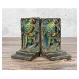 Hubley Cast Iron Parrot Bookends 241