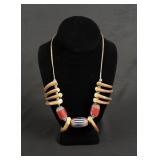 Black Bear Claw and Chevron Indian Trade Bead