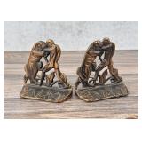 Littco Cast Iron Gladiator & The Lion Bookends