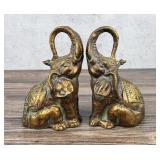 Bronze Clad Elephant Bookends