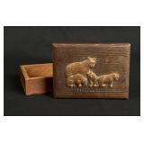 Yellowstone Park Pine Needle Bath Salts Wood Box