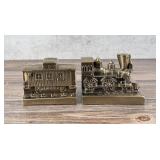PM Craftsman Locomotive Caboose Bookends