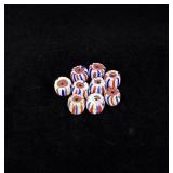 Group of Antique Chevron Indian Trade Beads