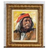 Paul Modlin Tarahumara Indian Chief Painting