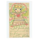Gisella Loeffler Taos Postcard Drawing