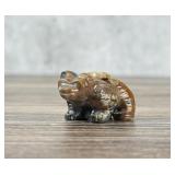 Alexander Chavez Zuni Onyx Carved Bear Fetish