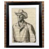 Peter Hurd Randolph Scott Watercolor Painting