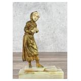 Affortunato Gory Bronze & Ivory Figure Of Woman