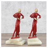 Art Deco JB Hirsch Dancer Bookends