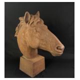 Cast Iron Horse Head Statue