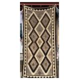 Navajo Indian Two Grey Hills Rug Blanket