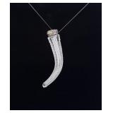 Sterling Silver Glass Cornucopia Perfume Bottle