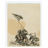 WW2 Battle of Iwo Jima Raising The Flag Photo