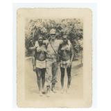 WW2 US Soldier With Nude Native Women Photo