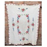 Antique Poppy Applique Quilt