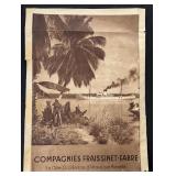 Compagnies Fraissinet Fabre French Travel Poster