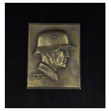 WW2 German Bronze Heer Army Soldier Plaque
