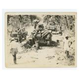 WW2 Luzon Philippines Destroyed Jap Tank Photo
