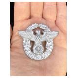 WW2 German Landwacht Visor Cap Eagle Badge