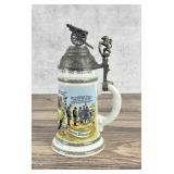 German Regimental Porcelain Lithophane Beer Stein