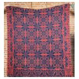 Benjamin Lichty Bristol Ohio Jacquard Coverlet
