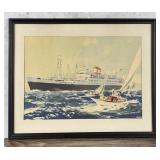 Albert Brenet French Ocean Liner Poster