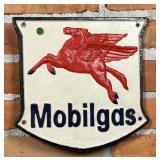 Mobilgas Mobil Oil Pegasus Cast Iron Sign
