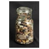 Mason Jar Full of Polished Agates