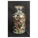 Mason Jar Full of Polished Agates