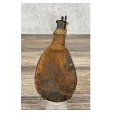 Antique Leather Powder Flask Shot Bag