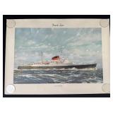 French Line Flandre Ocean Liner Print