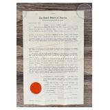 Idaho Theodore Roosevelt Signed Land Grant