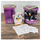 1998 Black and Leopard Furby with Boxes