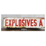 Butte Montana Mine Explosives Porcelain Sign