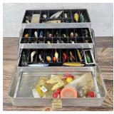 Aluminum UMCO Fishing Tackle Box & Contents