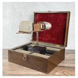 Antique Stereoviewer Stereoscope Set in Box