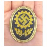 WW2 German Labor Front DAF Cap Hat Badge