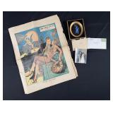 Antique Chinese Cloisonne Tian Tsui Hair Pin