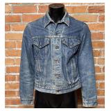 Vintage Levis Plaid Lined Denim Trucker Jacket