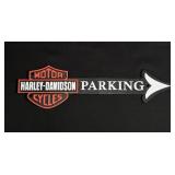 Cast Iron Harley Davidson Motorcycle Parking Sign