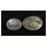 Vintage Buffalo Hunting Belt Buckles