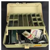 Vintage Fishing Tackle Box & Contents