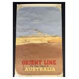 Orient Line Suez Canal to Australia Poster