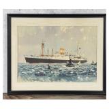 Albert Brenet French Ocean Liner Poster