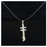Navajo Sterling Silver Cross Pendant