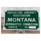 Montana Aeronautics Commission Registration Sign