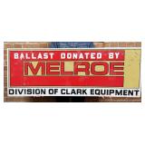 Melroe Clark Bobcat Equipment Metal Sign