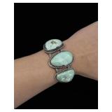 Navajo Sterling Silver Turquoise Bracelet