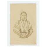 W.S. Soule Daughter Little Robe Indian CDV Photo