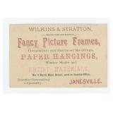 Janesville Wisconsin Picture Frame Business Card